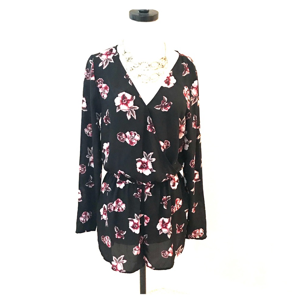 H&M Black long sleeved jumpsuit/romper.